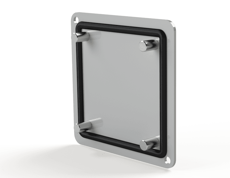 Saginaw Control SCE-HMICP HMI Cover Plate, Height:3.50", Width:3.50", Depth:0.08",  SCE-HMICP on Advantage Electric Supply