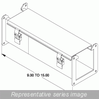 Hammond Manufacturing 1485BW1 N12 Wireway, Cut-Off Fitting, Lay-In - Fits 2.5 x 2.5 - Steel/Gray 1485BW1 on Advantage Electric Supply