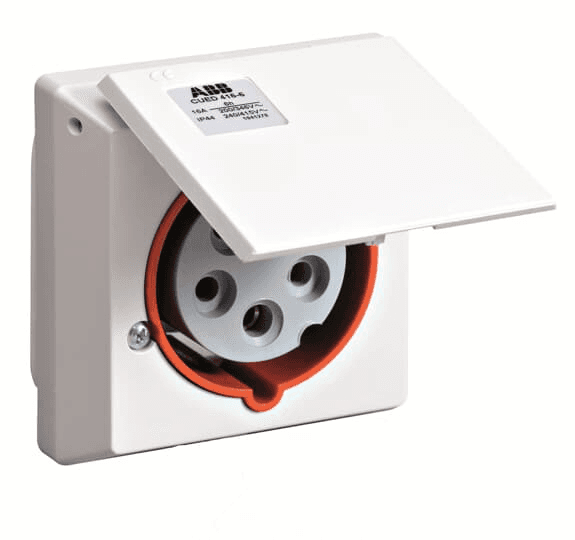 ABB Control CUED 416-6 CUED 416-6 ABB Control - Surface socket-outlet, for flush mounting, 6h, 16A, IP44, 3P+N+E CUED 416-6 on Advantage Electric Supply
