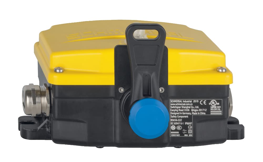 Schmersal RS655-Z22-G230 RS655-Z22-G230 Schmersal - Pull-wire emergency stop switches; Metal enclosure; wire pull and breakage detection; Protection class IP66, IP67; Central connection terminal; Mechanical switching position indication; two-side operation / wire up to 2 x 100 m RS655-Z22-G230 on Advantage Electric Supply