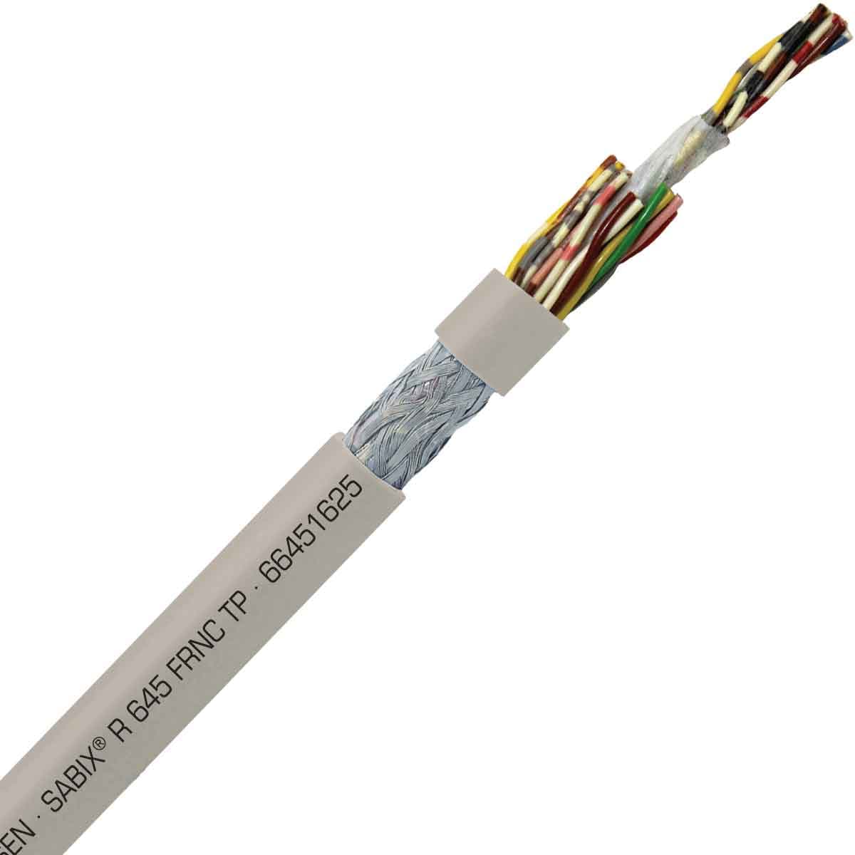 SAB 66451625 SABIX R 645 FRNC TP - 24 AWG/16pr, paired shielded halogen-free flame retardant rail data cable, CE, RoHS 66451625 on Advantage Electric Supply