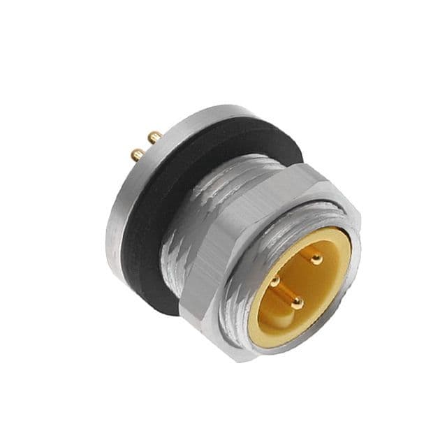 Mencom MIN-4MR-BM-PCB MIN Size I, Receptacle, 4 Pole, Male Straight, PCB, 10A, .5-NPT, Back Mount, Aluminum Clear Anodized MIN-4MR-BM-PCB on Advantage Electric Supply