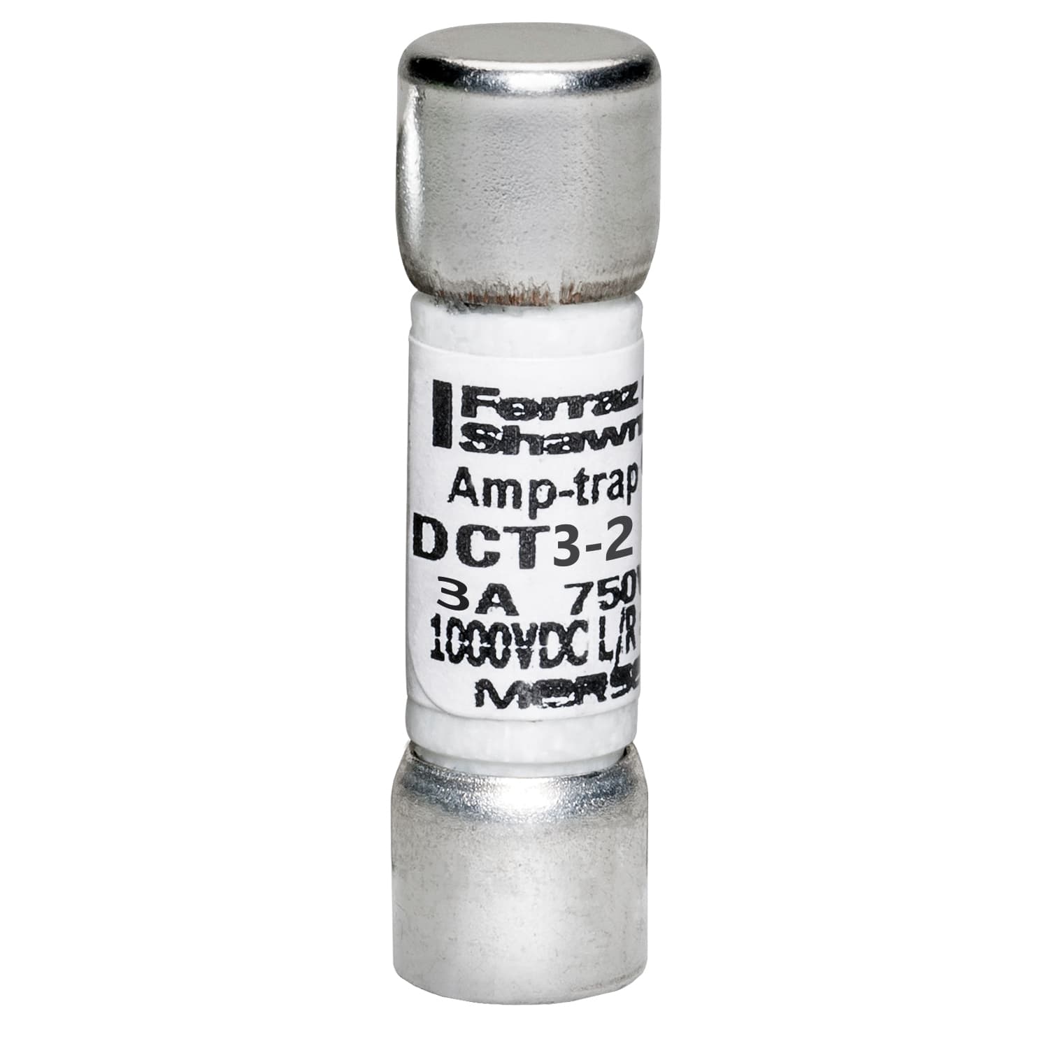 Mersen DCT3-2 DCT3-2 Mersen - Fuse DCT - Midget - Fast-Acting 750VAC 1000VDC 3A Ferrule Amp-Trap® DCT3-2 on Advantage Electric Supply