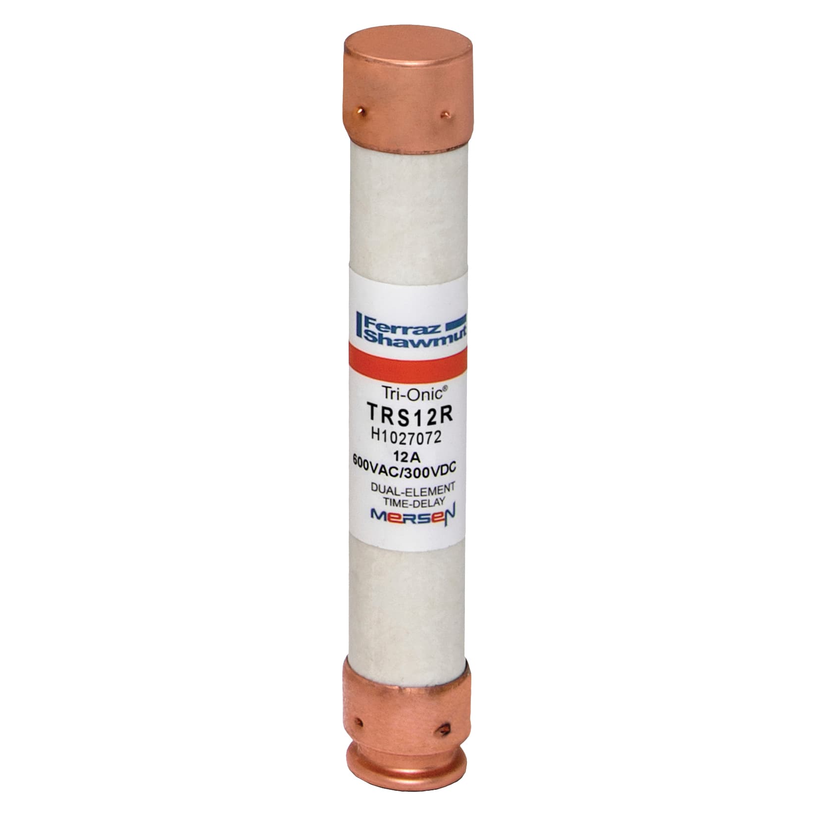 Mersen TRS12R TRS12R Mersen - Fuse TRS-R - Class RK5 - Time-Delay 600VAC 600VDC 12A Ferrule Tri-Onic® TRS12R on Advantage Electric Supply