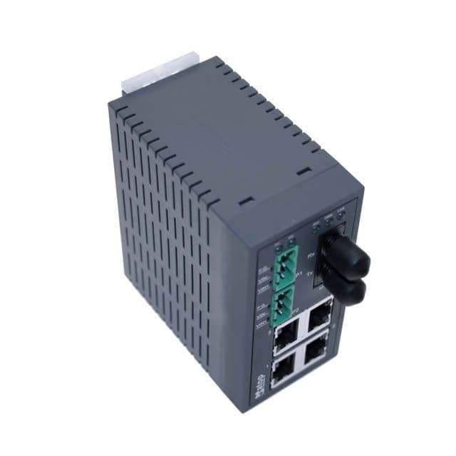 Mencom E45UM-4-FM 4-Port Unmanaged Fast Ethernet Switch with Multimode Fiber Optic, ST connector, 2 KM, Plastic housing E45UM-4-FM on Advantage Electric Supply
