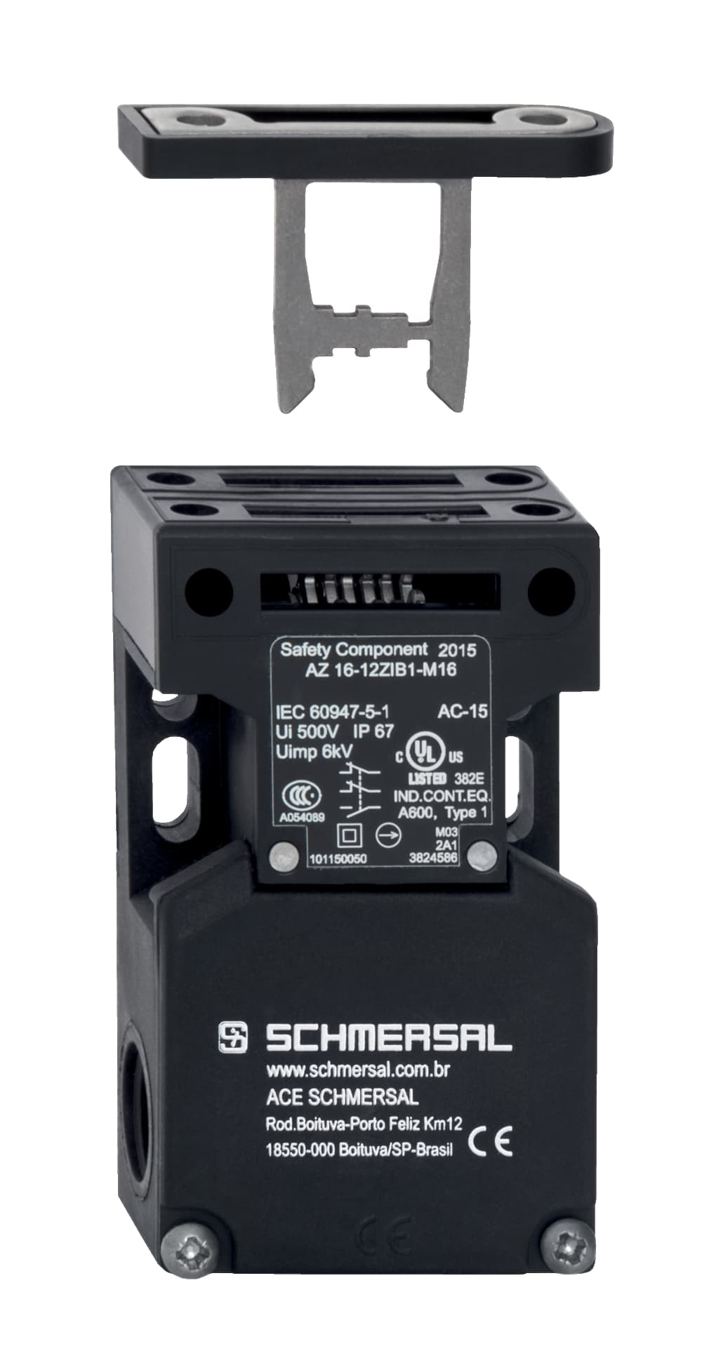 Schmersal AZ 16-12ZIB1-M20 Safety switch with separate actuator; AZ 16ZI; 3 cable entries M 20 x 1.5; Thermoplastic enclosure; Individual coding; Coding level "High" according to ISO 14119; 52 mm x 90 mm x 30 mm; Long life; Double-insulated; Large wiring compartment; High level of AZ 16-12ZIB1-M20 on Advantage Electric Supply