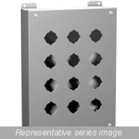 Hammond Manufacturing 1435S Pushbutton Encl - 16 PB x 30.5mm - Steel/Gray 1435S on Advantage Electric Supply