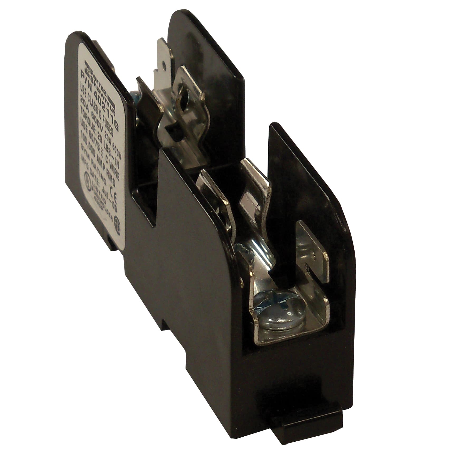 Mersen 40211G 40211G Mersen - Fuse Block 600VAC 600VDC Class G 20A 1-Pole Screw with Reinforced Clip 40211G on Advantage Electric Supply