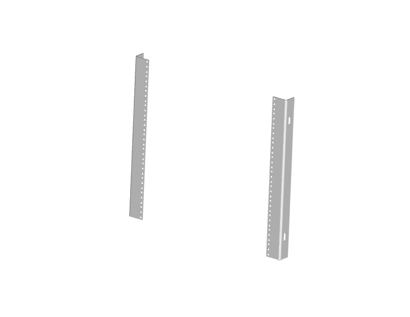 Saginaw Control SCE-LRA18 Angle, L-Shaped Rack, Height:67.00", Width:2.00", Depth:1.63", Powder coated white. SCE-LRA18 on Advantage Electric Supply