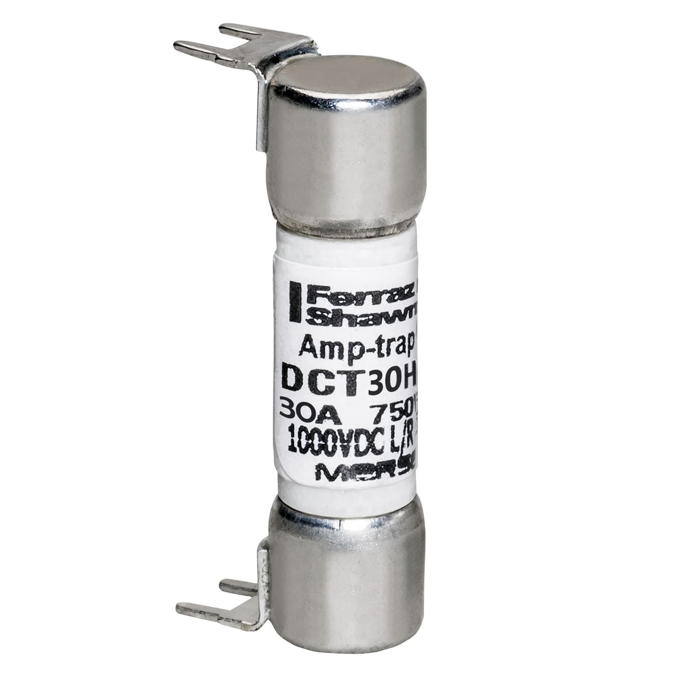 Mersen DCT30-H DCT30-H Mersen - Fuse DCT - Midget - Fast-Acting 750VAC 1000VDC 30A Double Hole Mount Amp-Trap® DCT30-H on Advantage Electric Supply