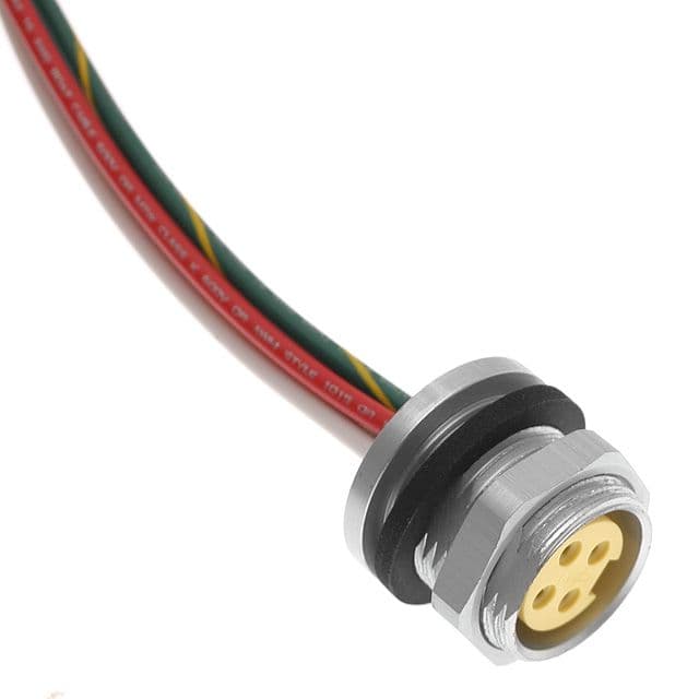 Mencom MINH-3FR-1-BM MIN Power Size I, Receptacle, 3 Pole, Female Straight, 1 Ft, 14awg, 13A, Back Mount, Nickel Plated Brass MINH-3FR-1-BM on Advantage Electric Supply