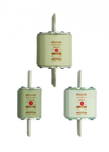 Mersen N1030504A NH fuse-link gTr, 400VAC, size 3, 200KVA, middle indicator/live tags N1030504A on Advantage Electric Supply
