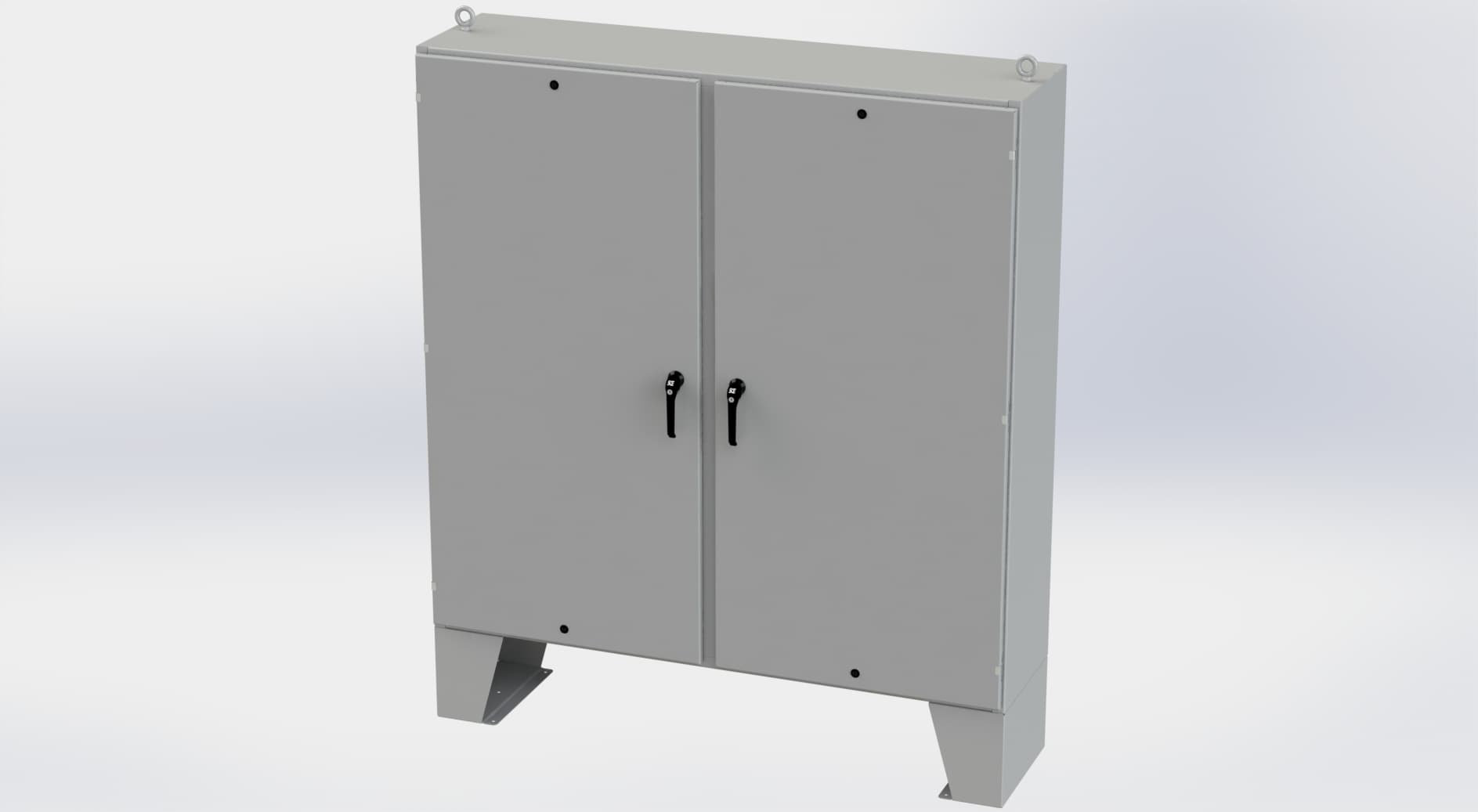 Saginaw Control SCE-72EL7218LPPL 2DR EL LPPL Enclosure, Height:72.00", Width:72.00", Depth:18.00", ANSI-61 gray powder coating inside and out. Optional sub-panels are powder coated white. SCE-72EL7218LPPL on Advantage Electric Supply