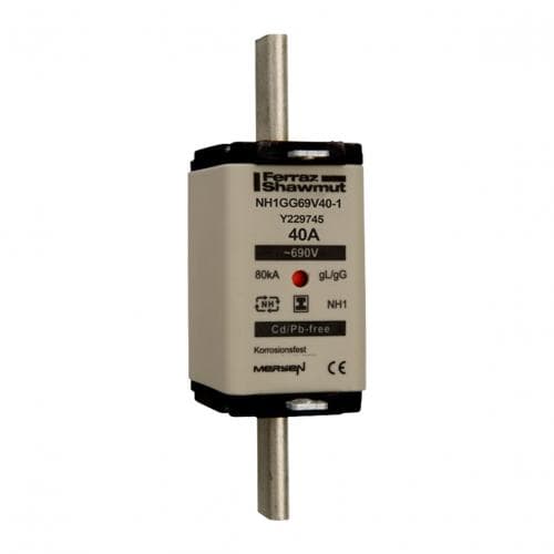 Mersen Y229745 NH fuse-link gG, 690VAC, size 1, 40A double indicator/insulated tags Y229745 on Advantage Electric Supply