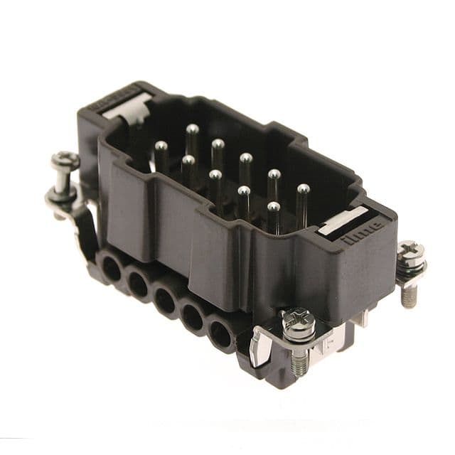 Mencom CNEM-10RY High-temp, CNE series, Male Rectangular Insert, size 57.27, 10 pin, 16 amp, Screw CNEM-10RY on Advantage Electric Supply