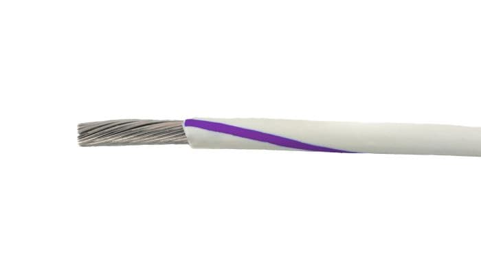 Alpha Wire 1854/19 WV001 1854/19 WV001 - Alpha Wire MIL-W-16878E/1 PVC Hook-Up/Lead Wire - 24 AWG - 19/36 Stranded Conductor - Tinned Copper - 600V - White/Violet - 1000ft 1854/19 WV001 on Advantage Electric Supply