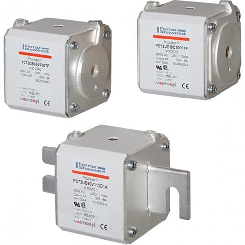 Mersen V302100 V302100 Mersen - Square Body High-Speed Fuse Protistor® Size 73 gR 550VDC IEC 600VDC UL 630A With Striker Flush ends metric threads V302100 on Advantage Electric Supply