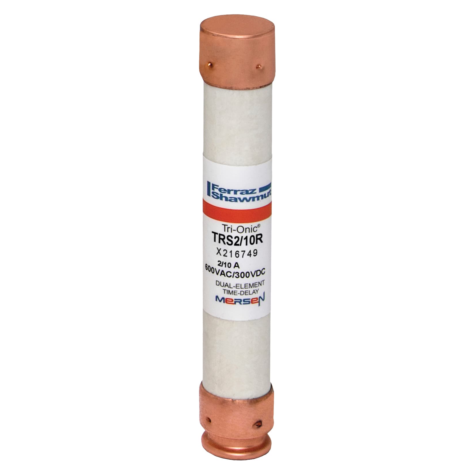 Mersen TRS2/10R TRS2/10R Mersen - Fuse TRS-R - Class RK5 - Time-Delay 600VAC 600VDC 0.2A Ferrule Tri-Onic® TRS2/10R on Advantage Electric Supply