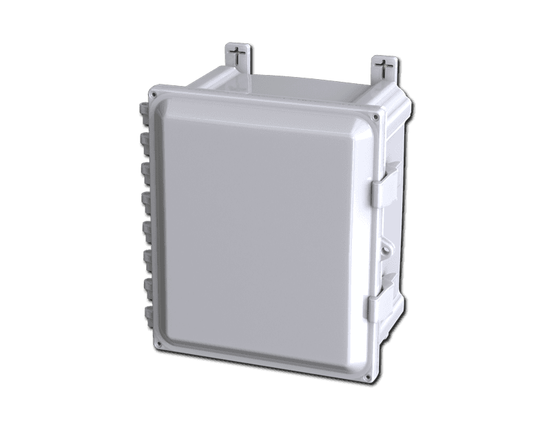 Saginaw Control SCE-808PC Polycarbonate Enclosure, Height:9.41", Width:9.41", Depth:5.86", RAL 7035 Light Gray Polycarbonate SCE-808PC on Advantage Electric Supply