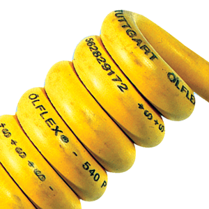 Lapp 71220133 71220133 LAPP ÖLFLEX® SPIRAL 540 P Retractable Coiled Cable (39" - 138" length) - Unshielded - 18 AWG 4 Conductor - Yellow 71220133 on Advantage Electric Supply