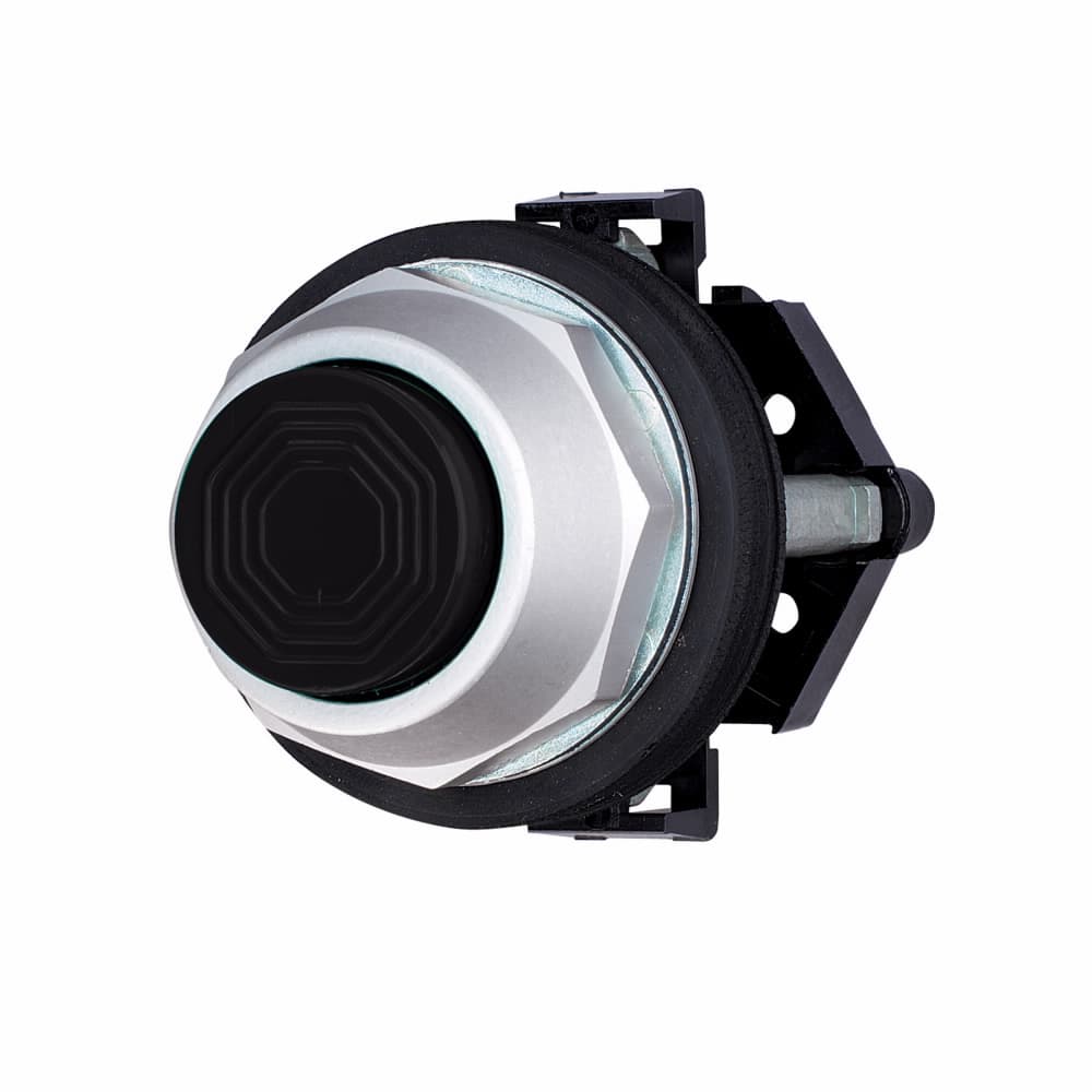 Eaton HT8ABH Eaton HT800 pushbutton 30.5 mm, Watertight/Oiltight-HT800, Pushbutton, NEMA 1, 2, 3, 3R, 4, 4X, 12, Non-illuminated, Momentary, Black actuator, Extended, Chrome bezel, Plastic HT8ABH on Advantage Electric Supply