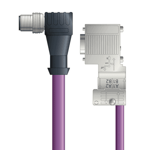 Lapp PB4110146F05 PB4110146F05 - LAPP UNITRONIC® PROFIBUS Cordsets 24 AWG / 1 pair Bus - Violet Polyurethane (PUR) - M12 Male 90 deg / D-sub Node connectors - 5m PB4110146F05 on Advantage Electric Supply