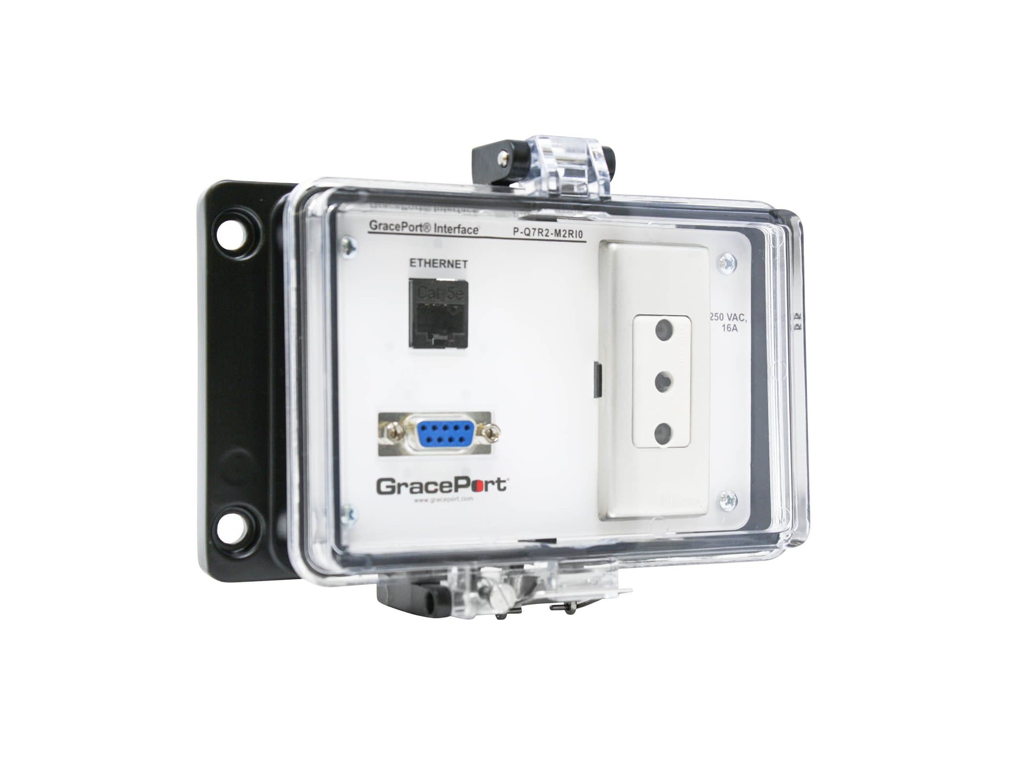 GRACE Engineered Products P-Q7R2-M2RI0 Panel Interface Connector with DB-9 F/M; Category 5e RJ45; Panel Mount Housing; UL Type 4X; Italian Outlet; No Circuit Breaker P-Q7R2-M2RI0 on Advantage Electric Supply