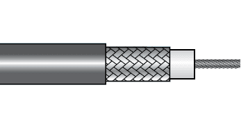 Alpha Wire 9055B BK002 Alpha Essentials Coaxial RG-55B/U 50 Ohm Cable - Braid Shield - 20 AWG - Black - 1400V - 500 ft - 9055B BK002 9055B BK002 on Advantage Electric Supply