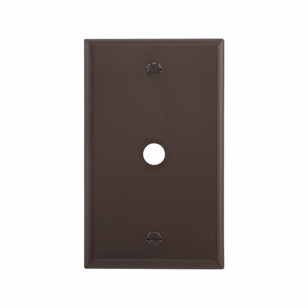 Eaton 5128B-BOX 5128B-BOX Eaton - Eaton Telephone and coaxial wallplate, Brown, 0.375" Hole Cutout, Nylon, Single- gang, Standard, ED Box 5128B-BOX on Advantage Electric Supply