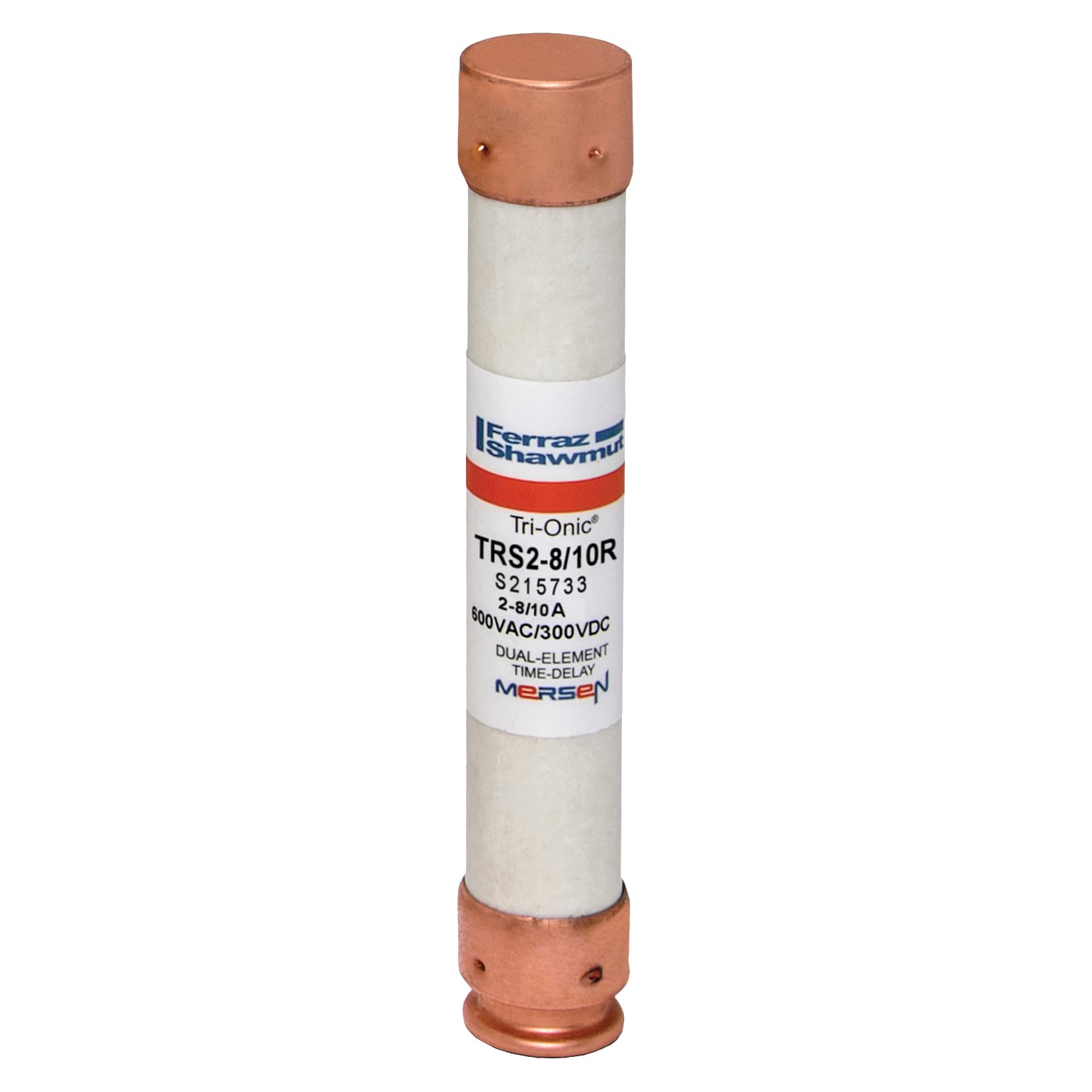 Mersen TRS2-8/10R TRS2-8/10R Mersen - Fuse TRS-R - Class RK5 - Time-Delay 600VAC 600VDC 2.8A Ferrule Tri-Onic® TRS2-8/10R on Advantage Electric Supply
