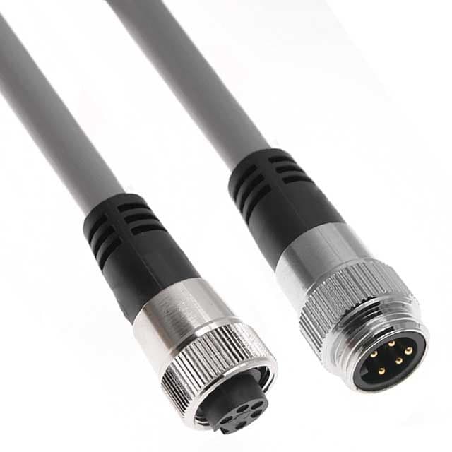 Mencom MINDT-5MFP-4M DeviceNet Trunk, 7/8UN2, Cordset, Shielded Cable, Not shielded to coupling nut, 5 Pole, Male Straight / Female Straight, 4M, 8A, Gray, PVC MINDT-5MFP-4M on Advantage Electric Supply