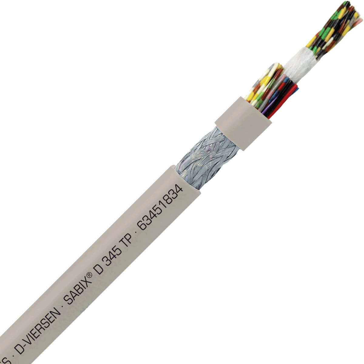 SAB 63451834 SABIX D 345 FRNC TP - 22 AWG/18pr, halogen-free flame retardant paired data cable, CE, RoHS 63451834 on Advantage Electric Supply
