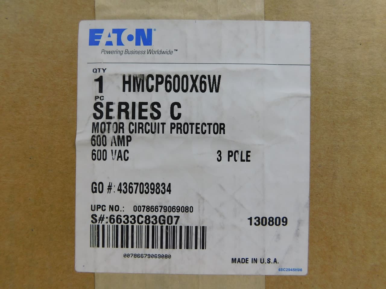 HMCP600X6W on Advantage Electric Supply