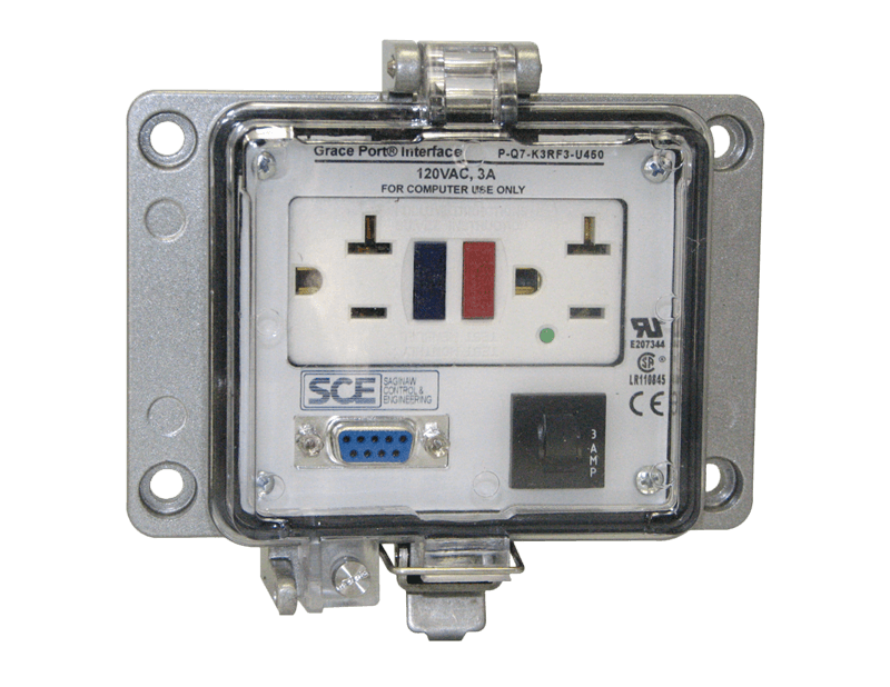 Saginaw Control P-Q7-K3RF3-U450 Port, Programming, Height:5.10", Width:3.50", Depth:1.65", Powder coated Light Gray. P-Q7-K3RF3-U450 on Advantage Electric Supply
