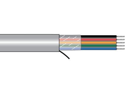 Alpha Wire 5213C SL005 Alpha Xtra-Guard®1 Unshielded Multiconductor Cable - 22 AWG 15 Conductor - Slate - 300V - 100 ft 5213C SL005 on Advantage Electric Supply
