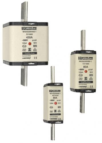 Mersen V215528 NH fuse-link gG, 500VAC, size 000, 10A double indicator/insulated tags V215528 on Advantage Electric Supply