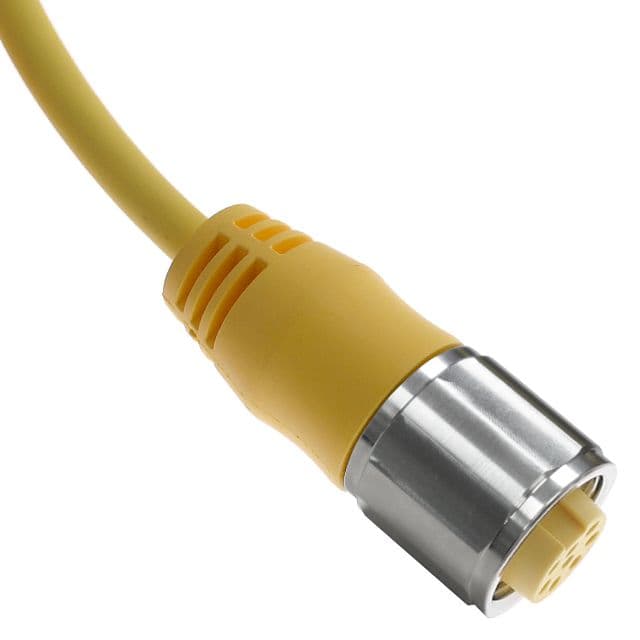 Mencom MIN-6FPX2-20-SS MIN Size II, Cordset, 6 Pole, Female Straight, 20 Ft, 5.5A, Yellow, PVC, Stainless Steel MIN-6FPX2-20-SS on Advantage Electric Supply