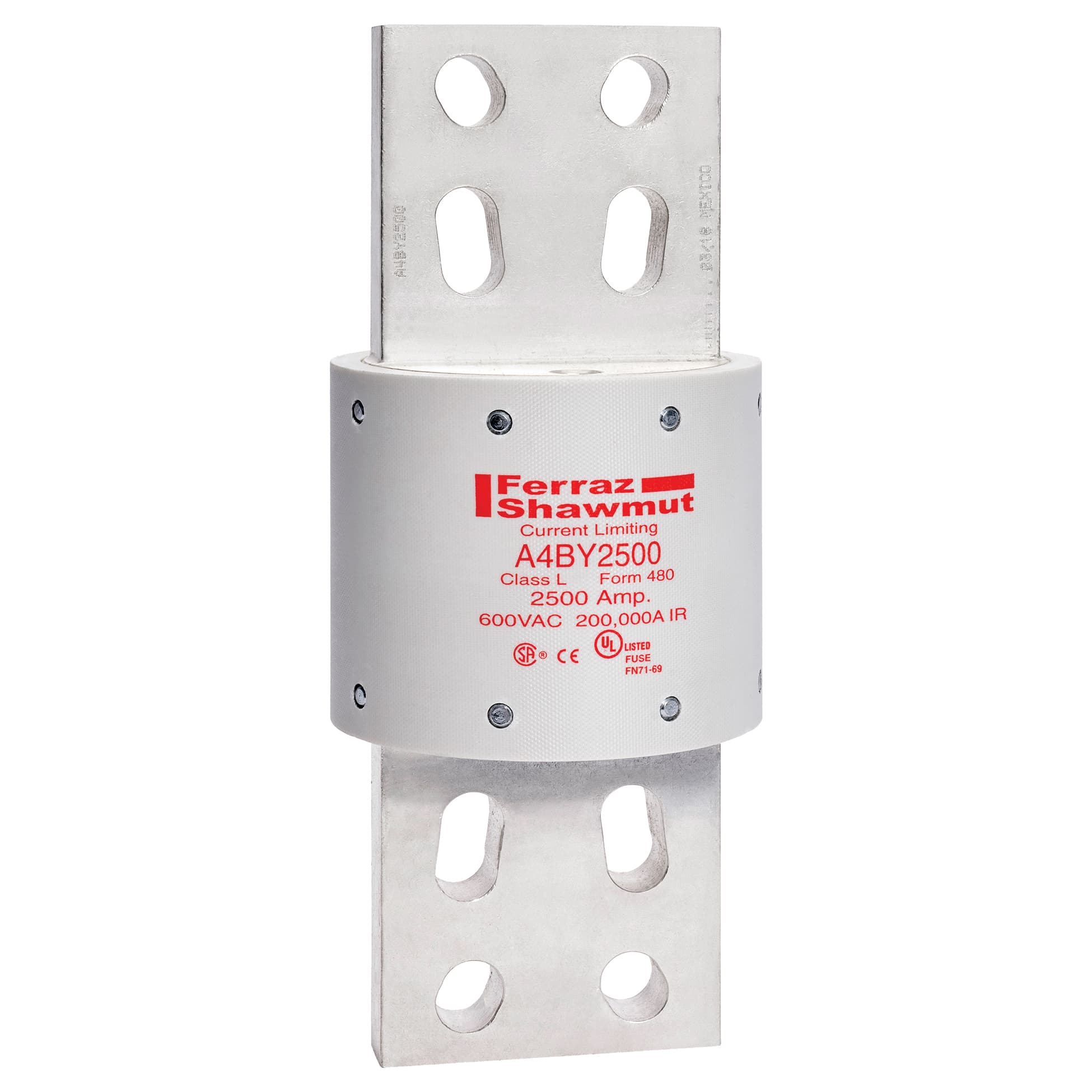 Mersen A4BY2500 A4BY2500 Mersen - Fuse A4BY - Class L - Time-Delay 600VAC 300VDC 2500A Blade Amp-Trap® A4BY2500 on Advantage Electric Supply