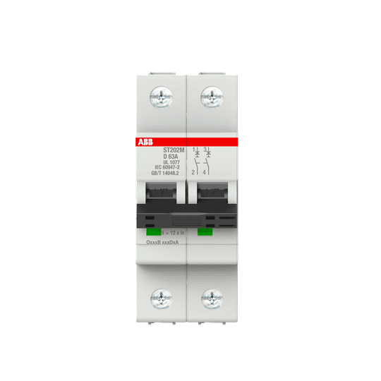 ABB Control ST202M-D63 ST202M-D63 ABB Control - MCB ST200M 2P D 63A UL1077 ST202M-D63 on Advantage Electric Supply