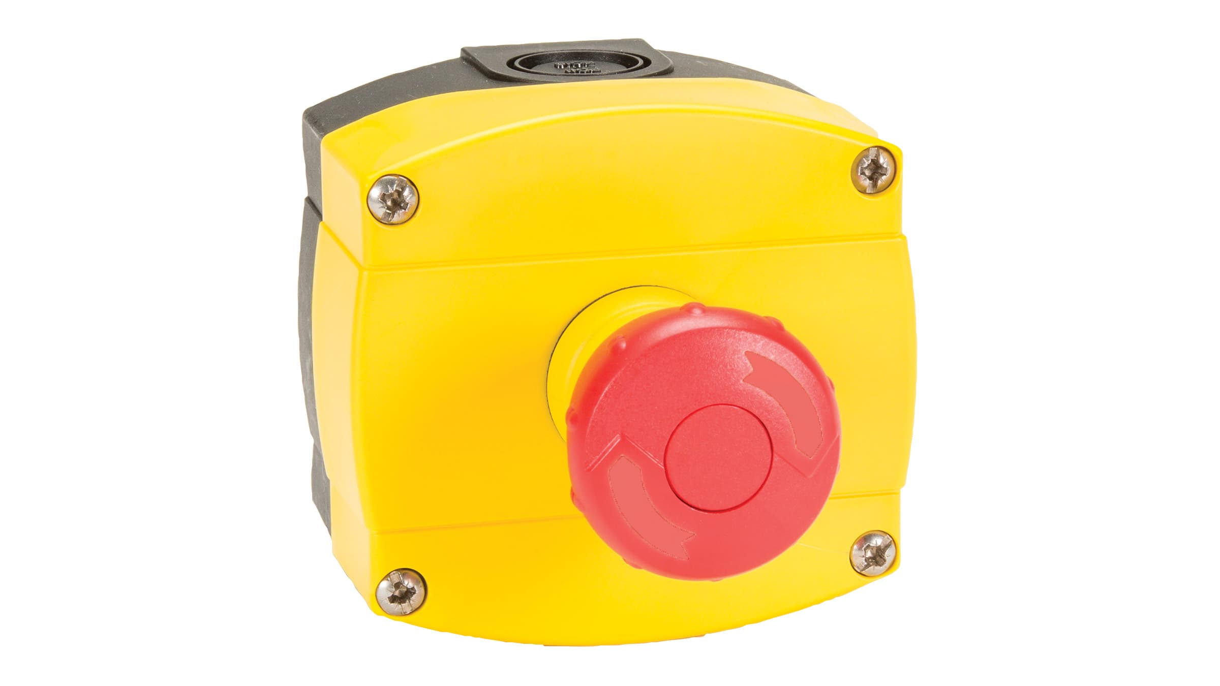 Sprecher + Schuh D7-1YPB14-MX01 Sprecher + Schuh D7-1YPB14-MX01 - D7 Emergency Stop Pushbutton Station, Yellow Plastic, Mushroom 40mm Twist Release, Red/Yellow, Metal Latch, 1NC, Type 4/4X/13 D7-1YPB14-MX01 on Advantage Electric Supply