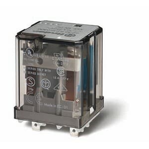 Finder 62.33.9.125.0300 Finder 62.33.9.125.0300 is a relay with three Normally Open (NO) poles and a connection type of Fast-on 187. It is designed to handle a rated current of 16A at 250Vac (AC-1) and 16A at 30Vdc (DC-1), with auxiliary contacts rated for 1.1A at 110Vdc and 0.7A at 220Vdc (DC-1). The supply voltage is specified for 3NO, with an ambient air temperature for operation at 750VA (230Vac) and for storage at 4000VA (250Vac, AC-1). The rated voltage for AC operation is not specified, but the device operates within an ambient temperature range of -40 to +50°C and supports a communication protocol of type C. It features 125Vdc poles, 250Vac protection functions, and a control voltage (AC) of 4 kV. The rated active power is for 3 poles, with a plug-in design for residual current sensitivity. It is rated for 100,000 operations for Normally Closed (NC) circuits and has a contact material of AgCdO (Silver Cadmium Oxide). The length of operations is specified as 30,000,000, with a diameter of operations detail not provided. 62.33.9.125.0300 on Advantage Electric Supply