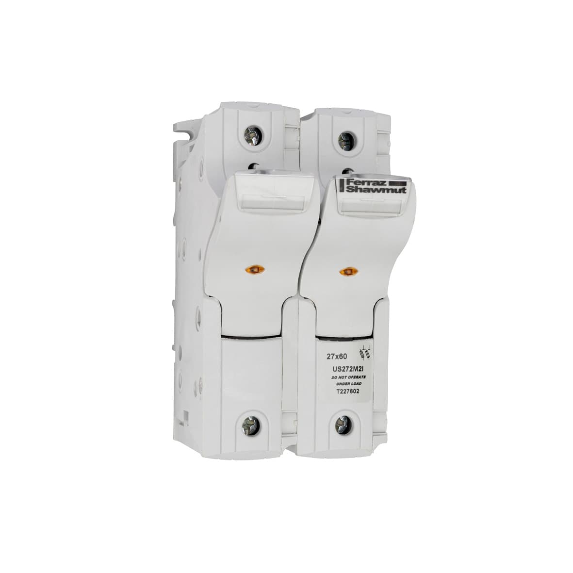 Mersen T227602 T227602 Mersen - Fuse Holder UltraSafe™ 800VAC 800VDC UL Fuse size 27x60 2-Pole Visual Indicator 2x Microswitch Faston Lugs IP20 T227602 on Advantage Electric Supply
