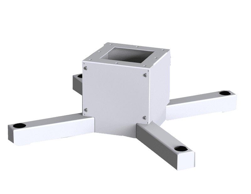 Saginaw Control SCE-24PEBASE Base, Pedestal, Height:8.63", Width:24.00", Depth:24.00", Powder Coated RAL 7035 Gray. SCE-24PEBASE on Advantage Electric Supply