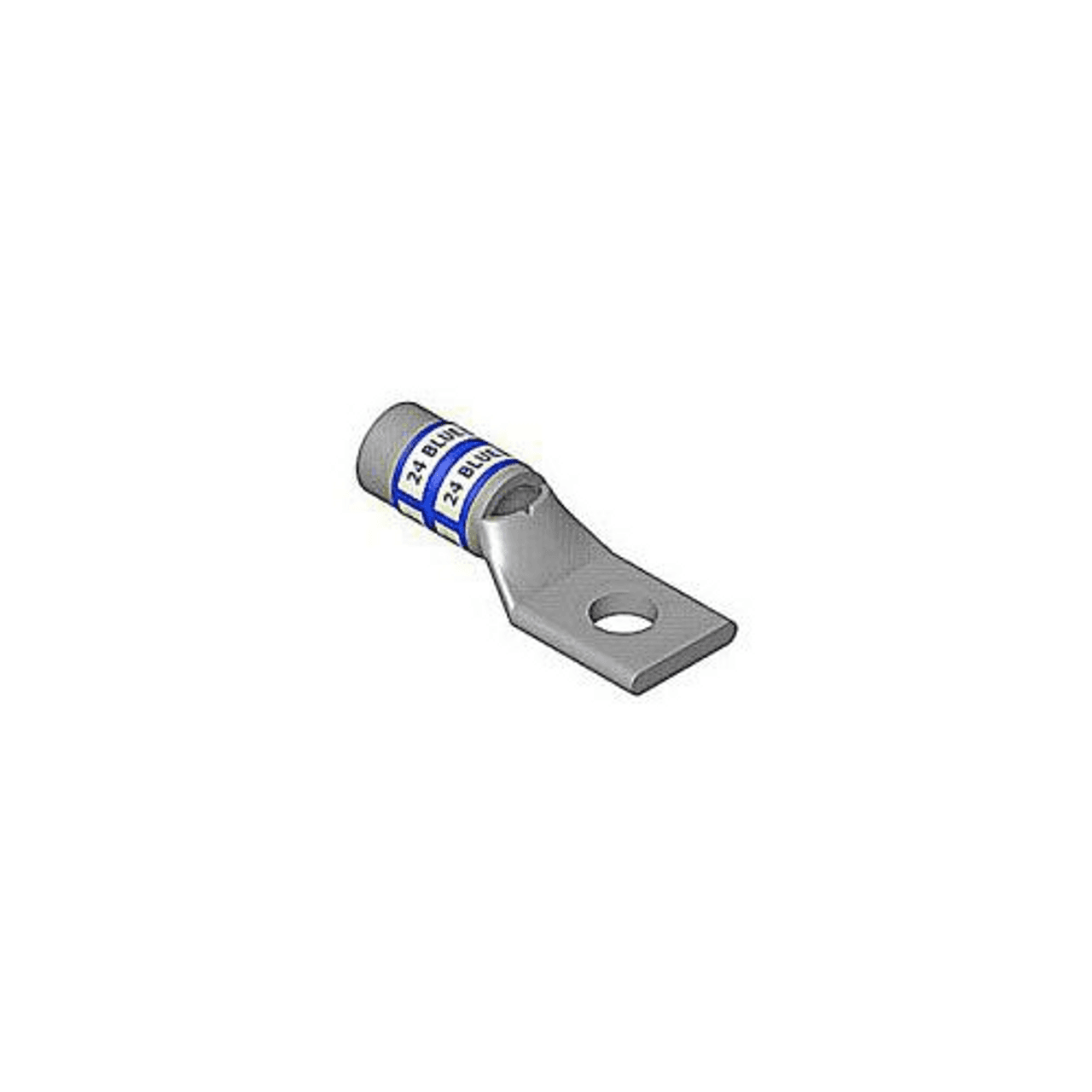 Thomas & Betts 54136 600 V to 35 kV, 3/8" Stud, 1.41" L, 6 AWG, Blue, Electro Tin Plated Wrought Copper, 1-Hole, Standard, Straight Barrel, Compression Cable Lug 54136 on Advantage Electric Supply
