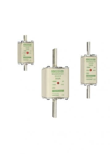 Mersen D232510 NH fuse-link aM, 500VAC, size 1, 100A double indicator/live tags D232510 on Advantage Electric Supply