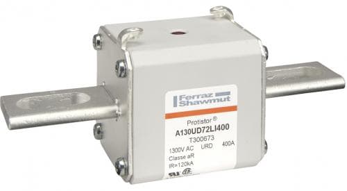 Mersen T300673 T300673 Mersen - Square Body High-Speed Fuse Protistor® Size 72 aR 1250VAC IEC 1300VAC UL 400A With Striker Slotted Blades long T300673 on Advantage Electric Supply