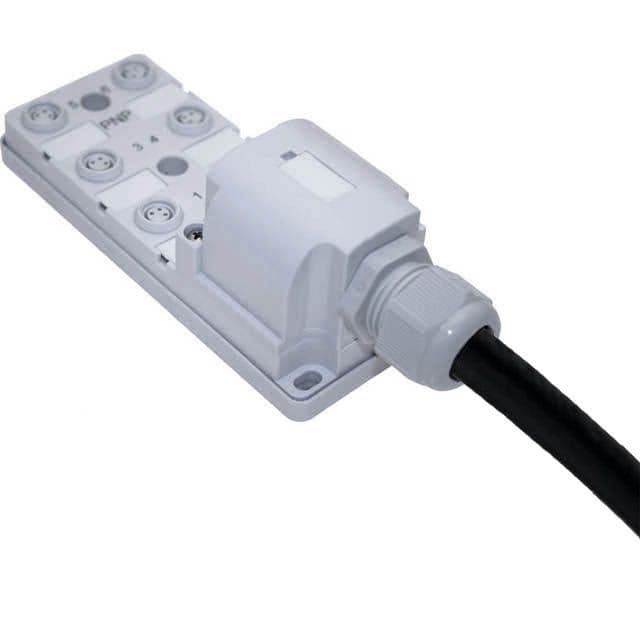 Mencom JAN-63P-208-C100 JAN Junction Blocks, 3 Pin, 6 Port, PNP, 10 Meters of Home Run Cable JAN-63P-208-C100 on Advantage Electric Supply