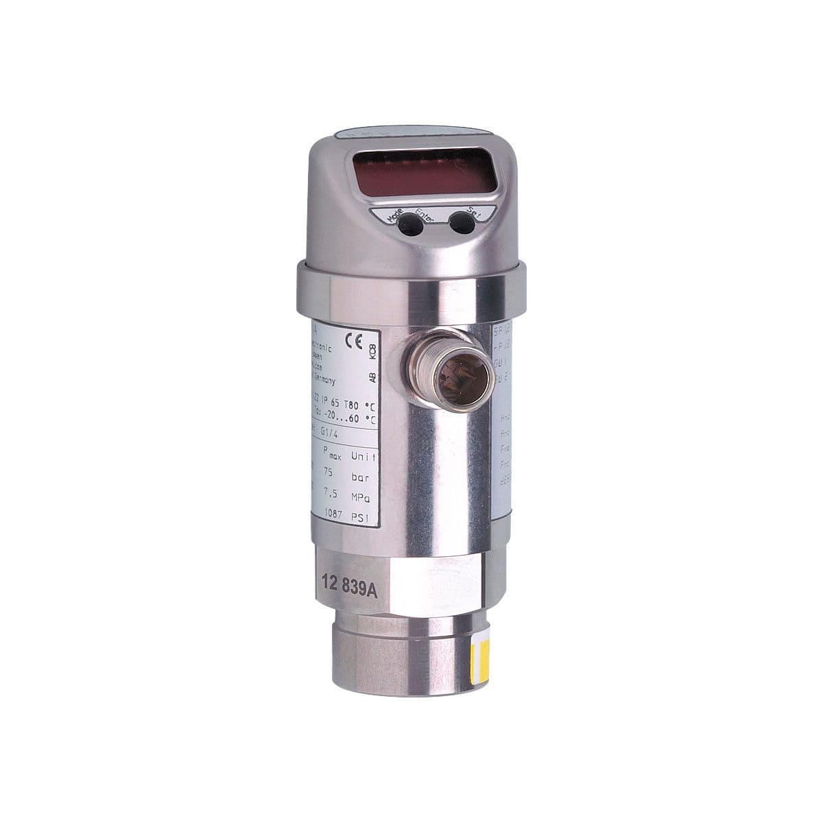 ifm Electronic PN004A Pressure sensor with display, For applications in hazardous areas, Output signal: switching signal; analog signal; (configurable), Measuring range: -1...10 bar -14.5...145 psi -100...1000 kPa -0.1...1 MPa, Process connection: threaded connection G 1/4 Int PN004A on Advantage Electric Supply