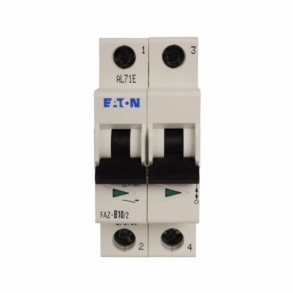 Eaton FAZ-K1.6/2 Eaton FAZ supplementary protector,UL 1077 Industrial miniature circuit breaker - supplementary protector,1.6 A,15 kAIC,Two-pole,8-12X /n,Standard terminals,K curve FAZ-K1.6/2 on Advantage Electric Supply