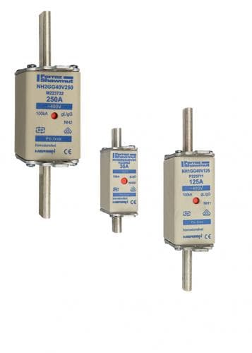 Mersen T227257 NH fuse-link gG, 400VAC, size 2, 35A double indicator/live tags T227257 on Advantage Electric Supply